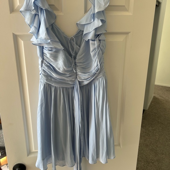 Selfie Leslie Lola Ruffle Shoulder Ruched Dress - Picture 6 of 6